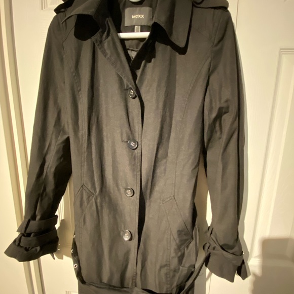 Mexx black trench coat, small. Not weather proof. - Picture 1 of 3